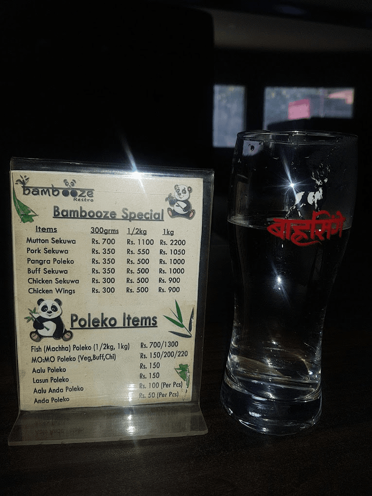 Bambooze Restro menu 1