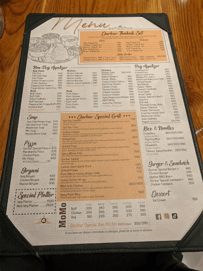 Durbar Thakali Grill menu 4
