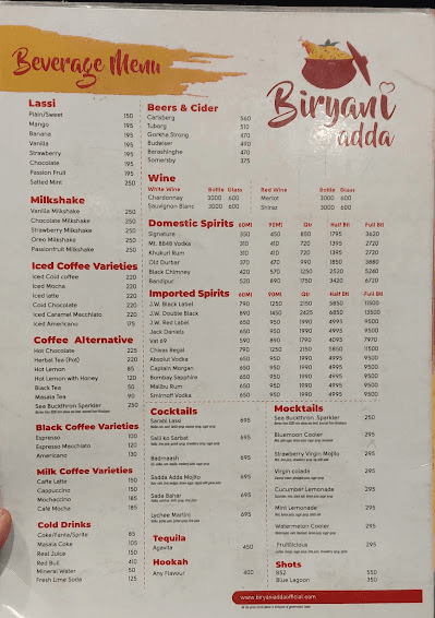 Biryani Adda menu 1