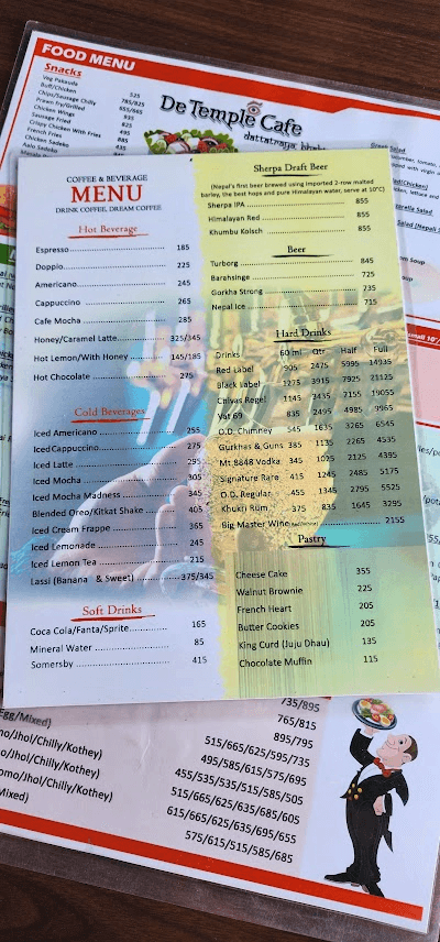 De Temple Cafe menu 2