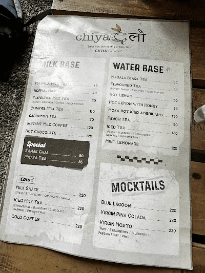 Chiya Dailo menu 2