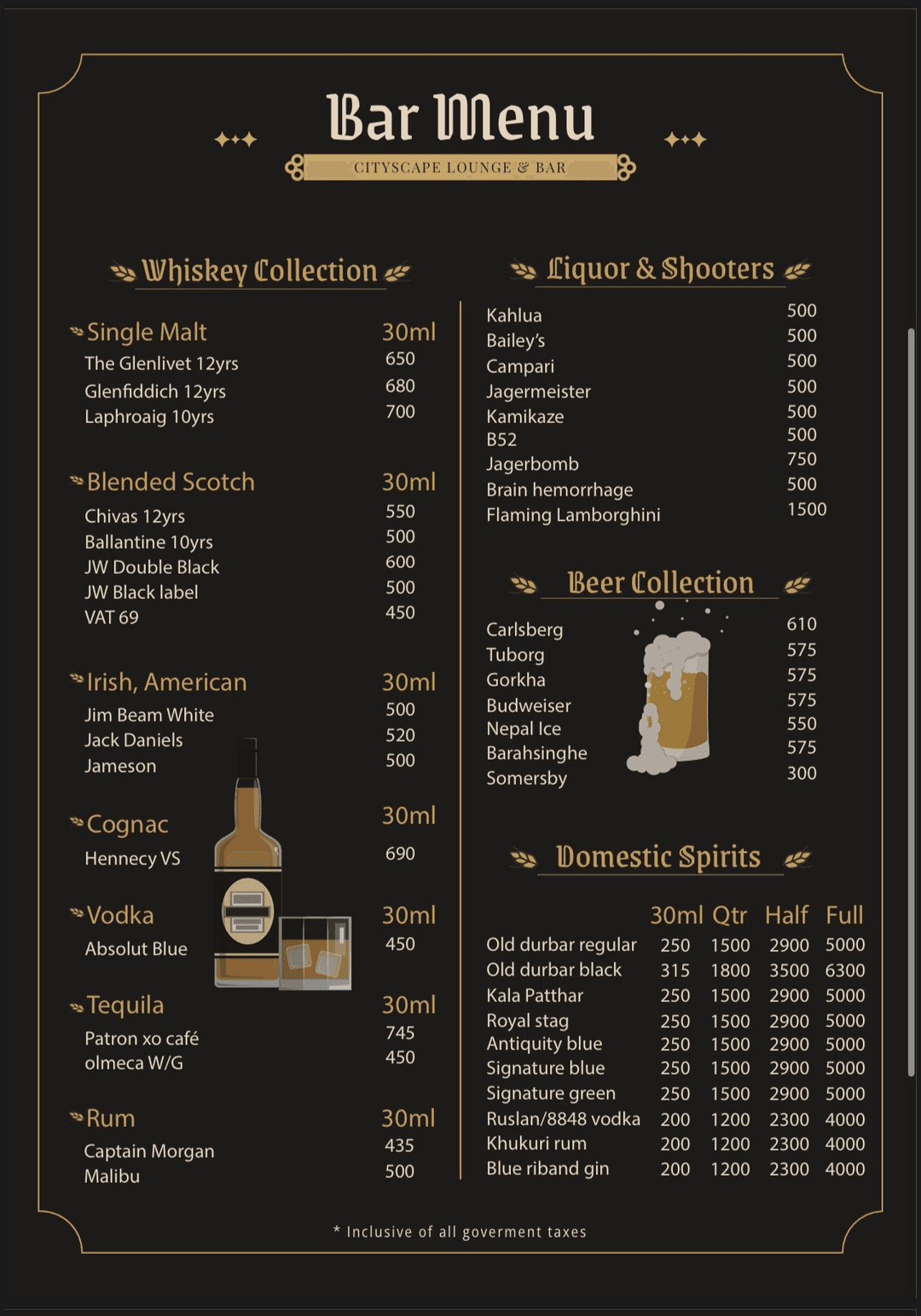 Cityscape Lounge and Bar_menu_2