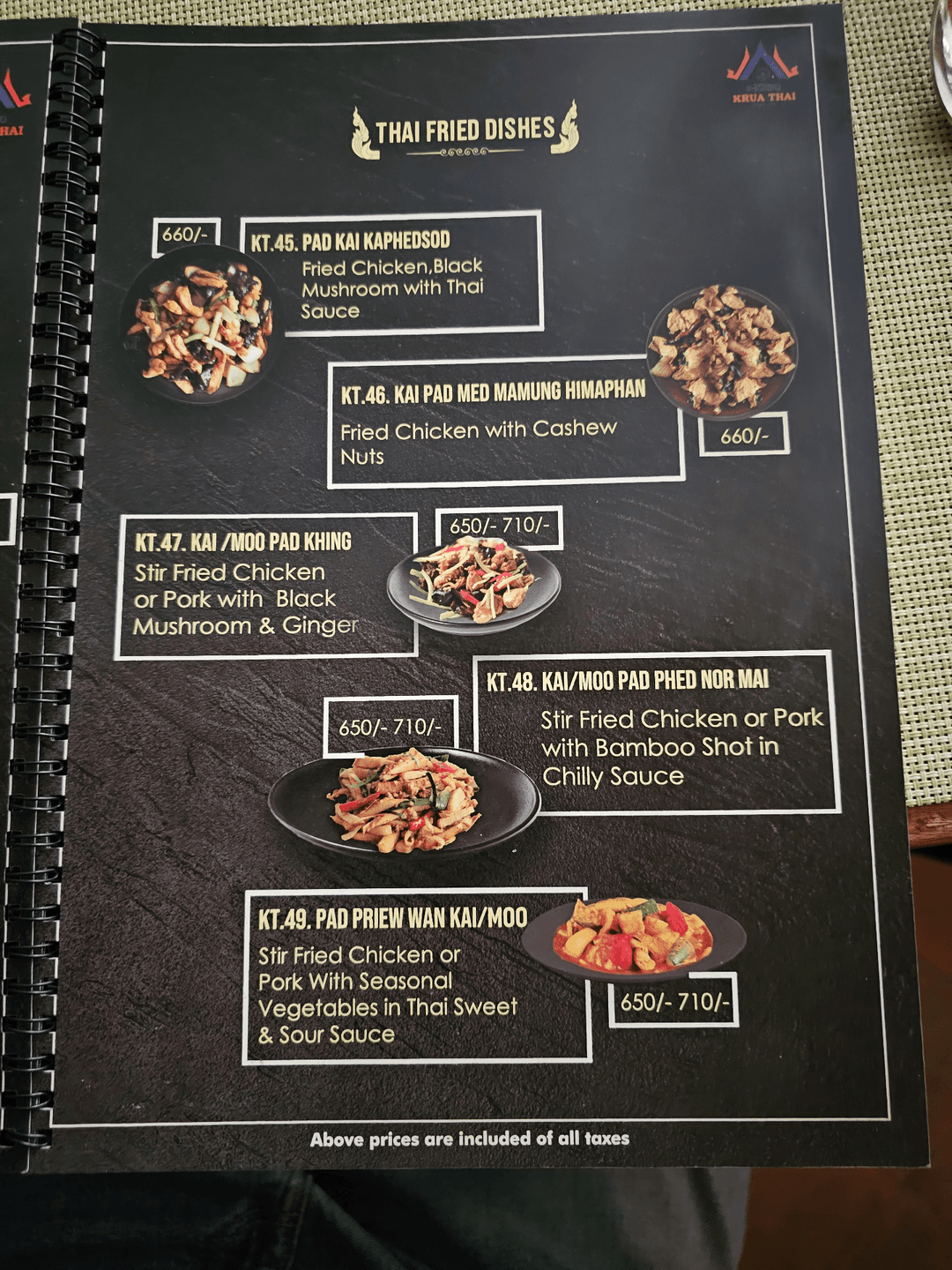 Krua Thai Restaurant menu 4