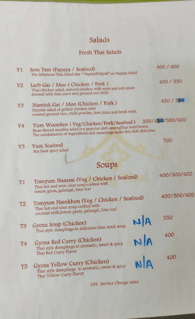 Aroy Thai menu 1