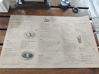 The Yellow House menu 1