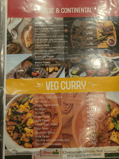 A One Cafe and Party Venue, Saraswatinagar_menu_5