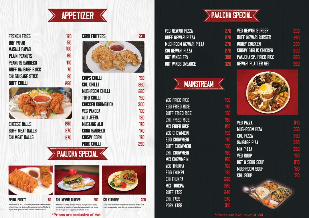 Paalcha Newa Kitchen menu 2