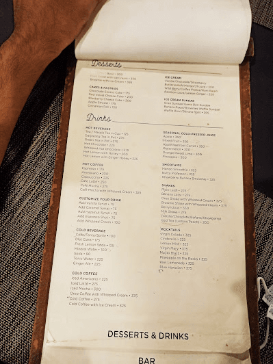 Sam's One Tree Cafe menu 3