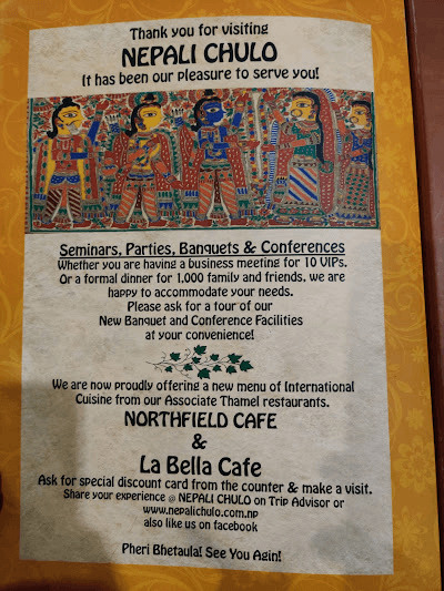 Nepali Chulo Authentic Restaurant menu 4