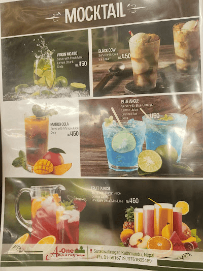 A One Cafe and Party Venue, Saraswatinagar_menu_11