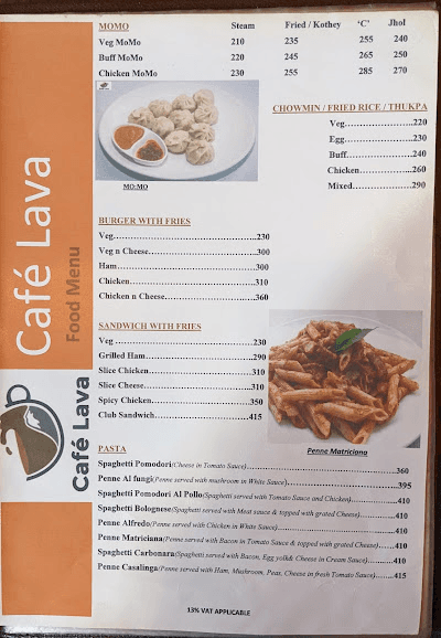 Cafe' Lava menu 2