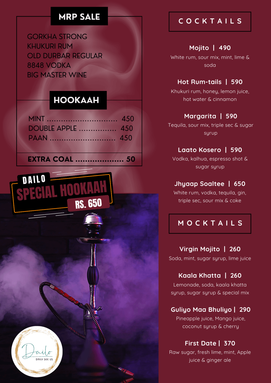 Dailo Daily See Us menu 2