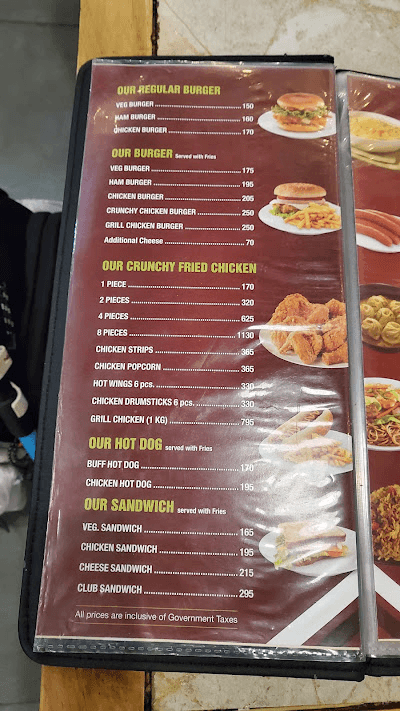 The Burger House & Crunchy Fried Chicken Airport Gate menu 3