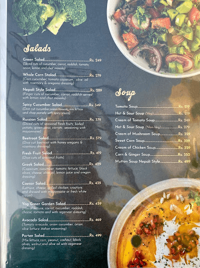 Yog Rooftop Garden Restaurant & Bar menu 3
