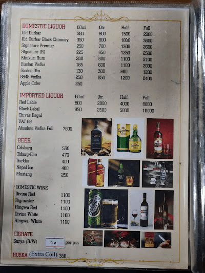 Kankali Sunrise valley resort menu 2
