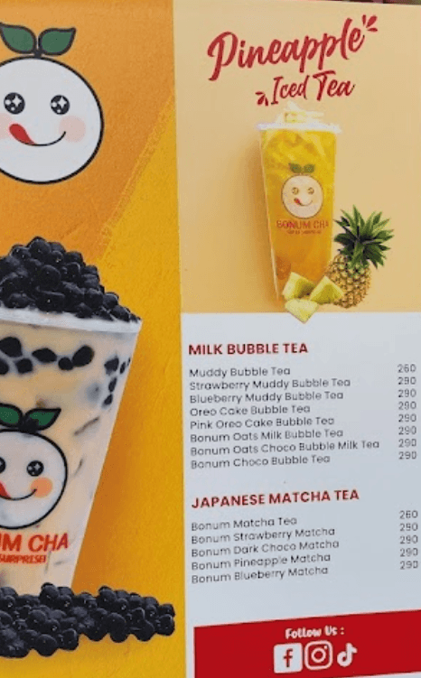 Bonum Cha menu 1