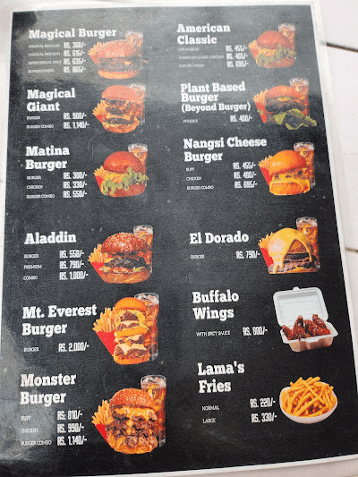 Lama Grill Burger menu 2