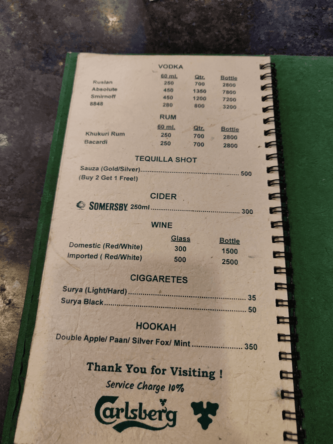 Amigo Cafe Lounge menu 1