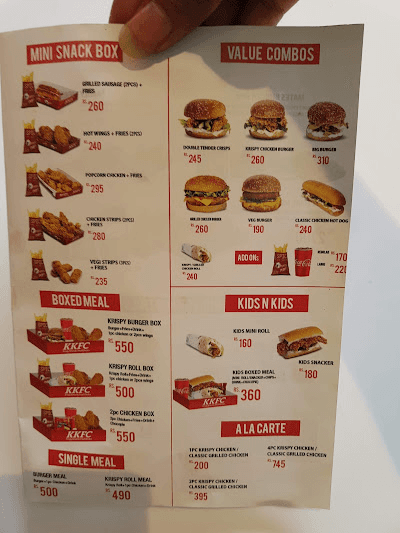 KKFC - Kumaripati menu 4