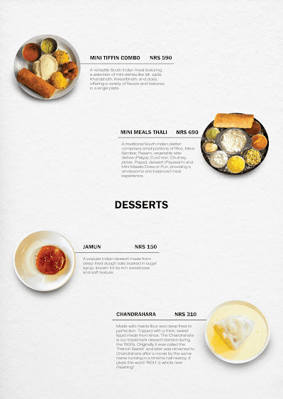 MTR Kathmandu - Vegetarian Restaurant menu 2