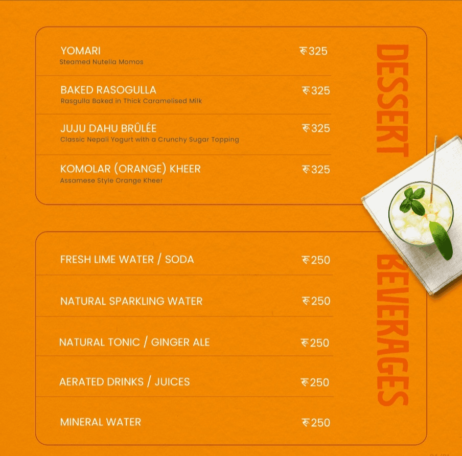 Bagaichā menu 2