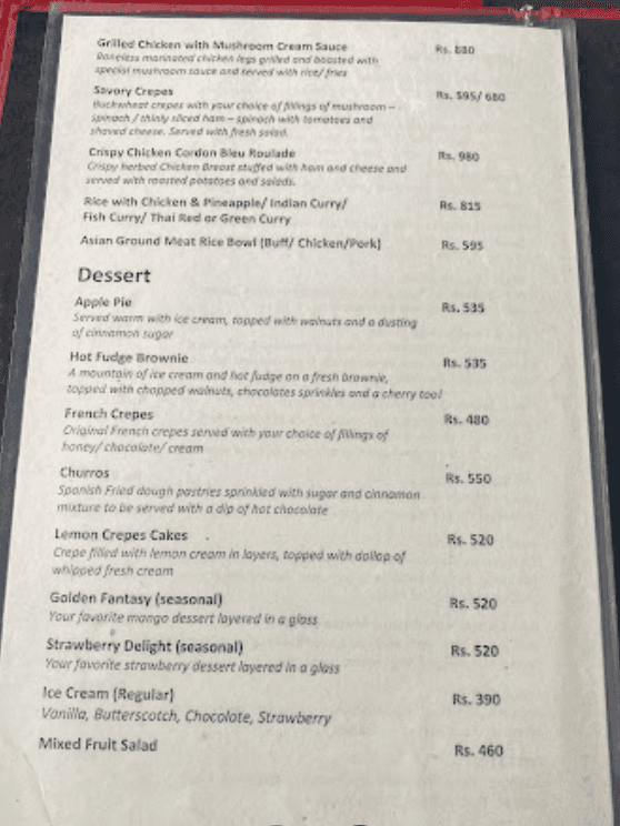 Le Trio Restaurant & Bar menu 1