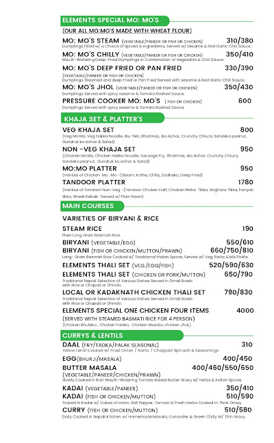 Elements Restaurant & Bar menu 4