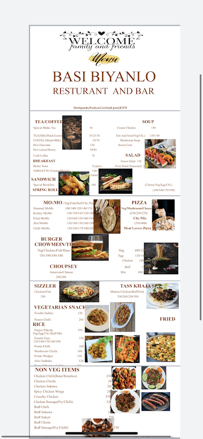 Basi Binyalo Restaurant menu 1