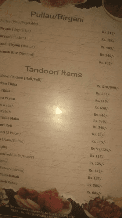 Nepal House Restro Bar & Bakery menu 2