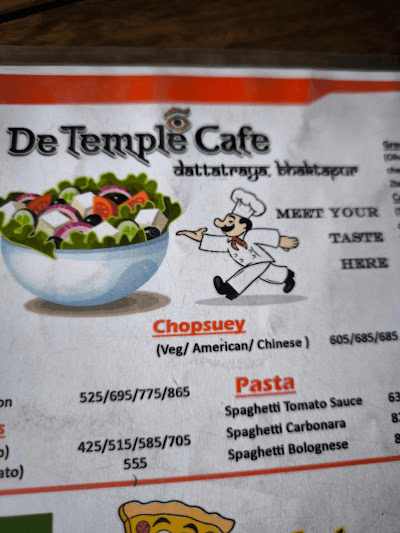 De Temple Cafe menu 3