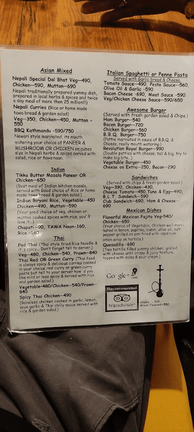 Revolution Cafe menu 4