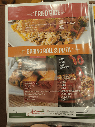 A One Cafe and Party Venue, Saraswatinagar_menu_9