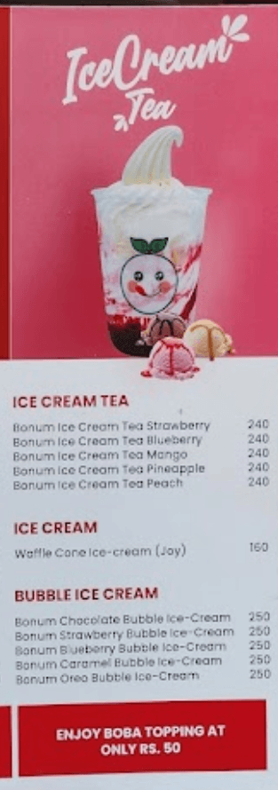 Bonum Cha menu 3