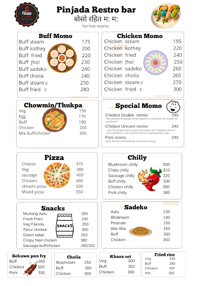 Pinjada restro bar menu 2