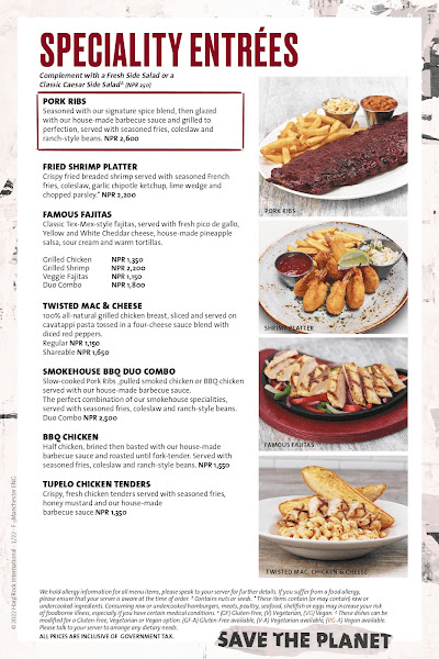 Hard Rock Cafe Kathmandu menu 1