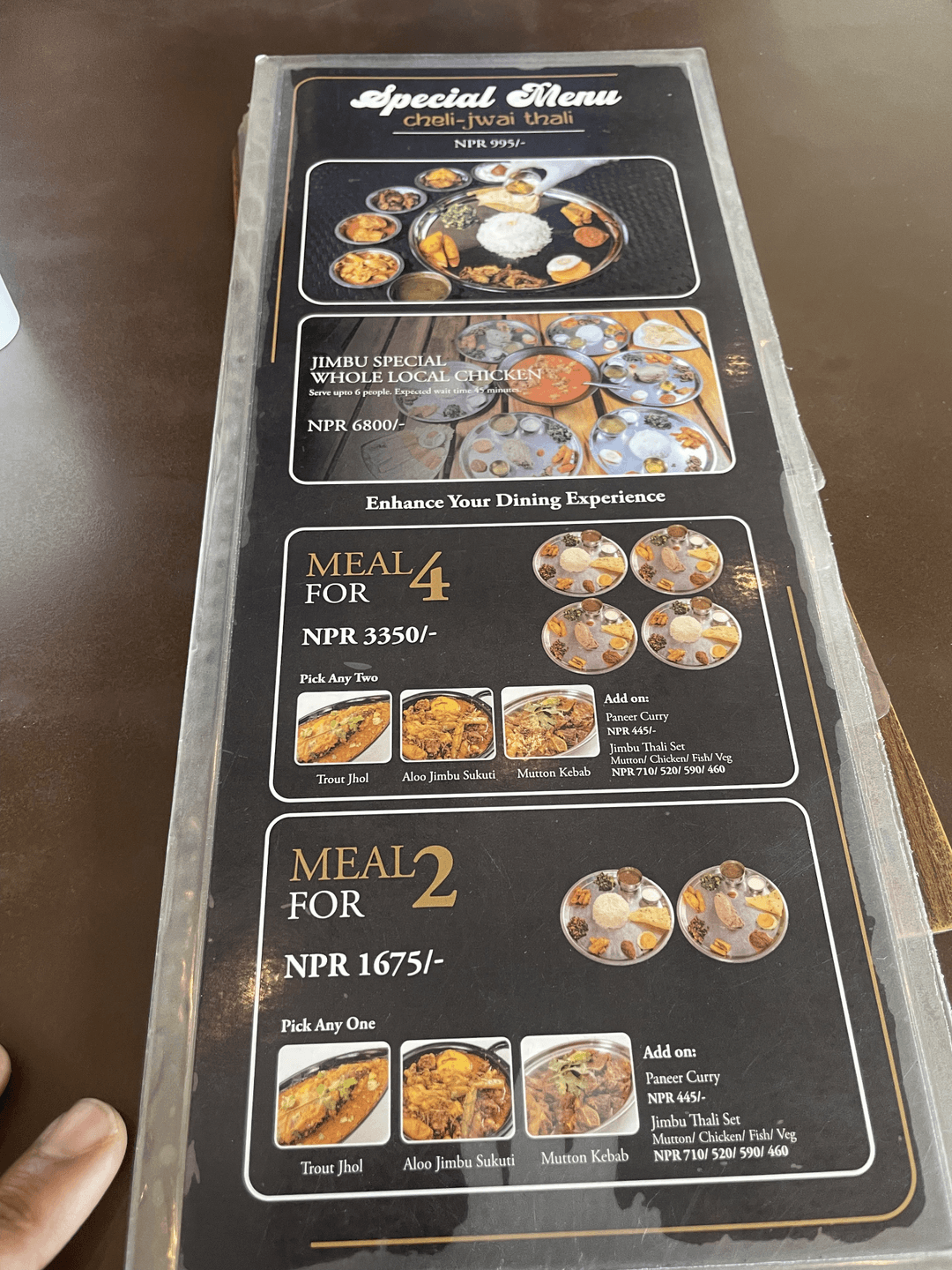 Jimbu Thakali by Capital Grill_menu_0