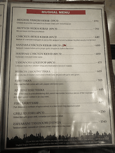 Mughal Empire Multi Cuisine_menu_1