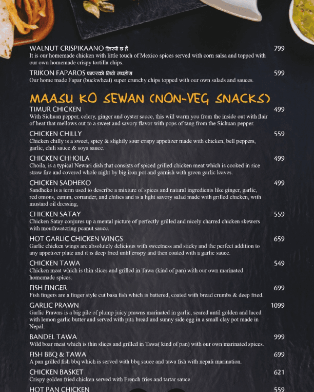 Walnut Bistro menu 2