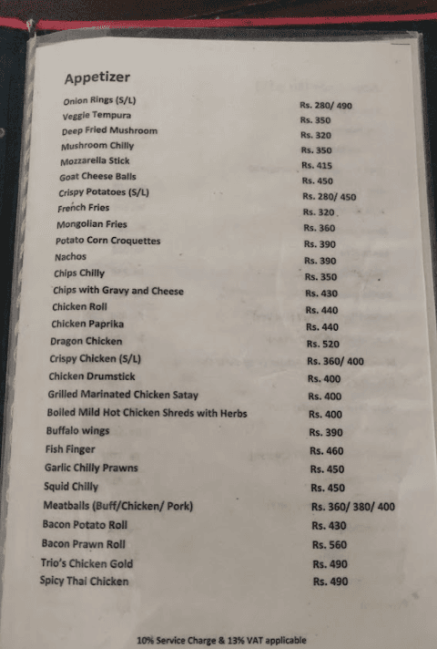 Le Trio Restaurant & Bar menu 4