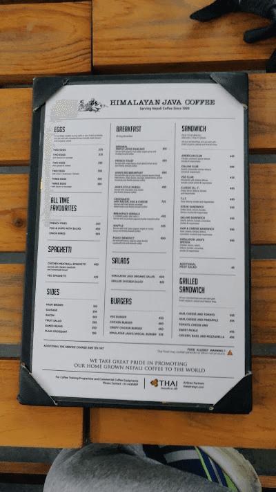 Himalayan Java - Baluwatar_menu_5