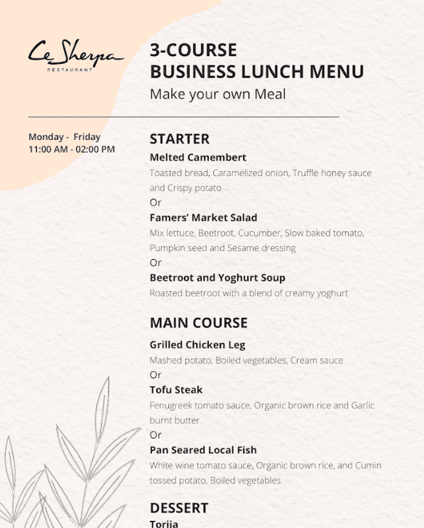 Le Sherpa_menu_1