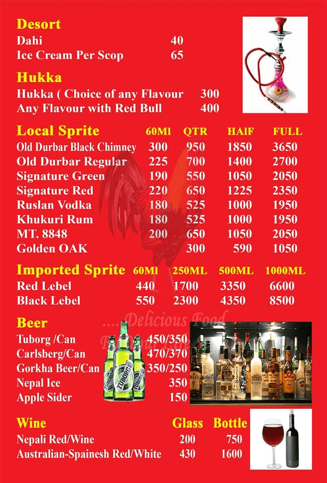 Rato Bhale Fastfood & Tandoori Restaurant menu 1