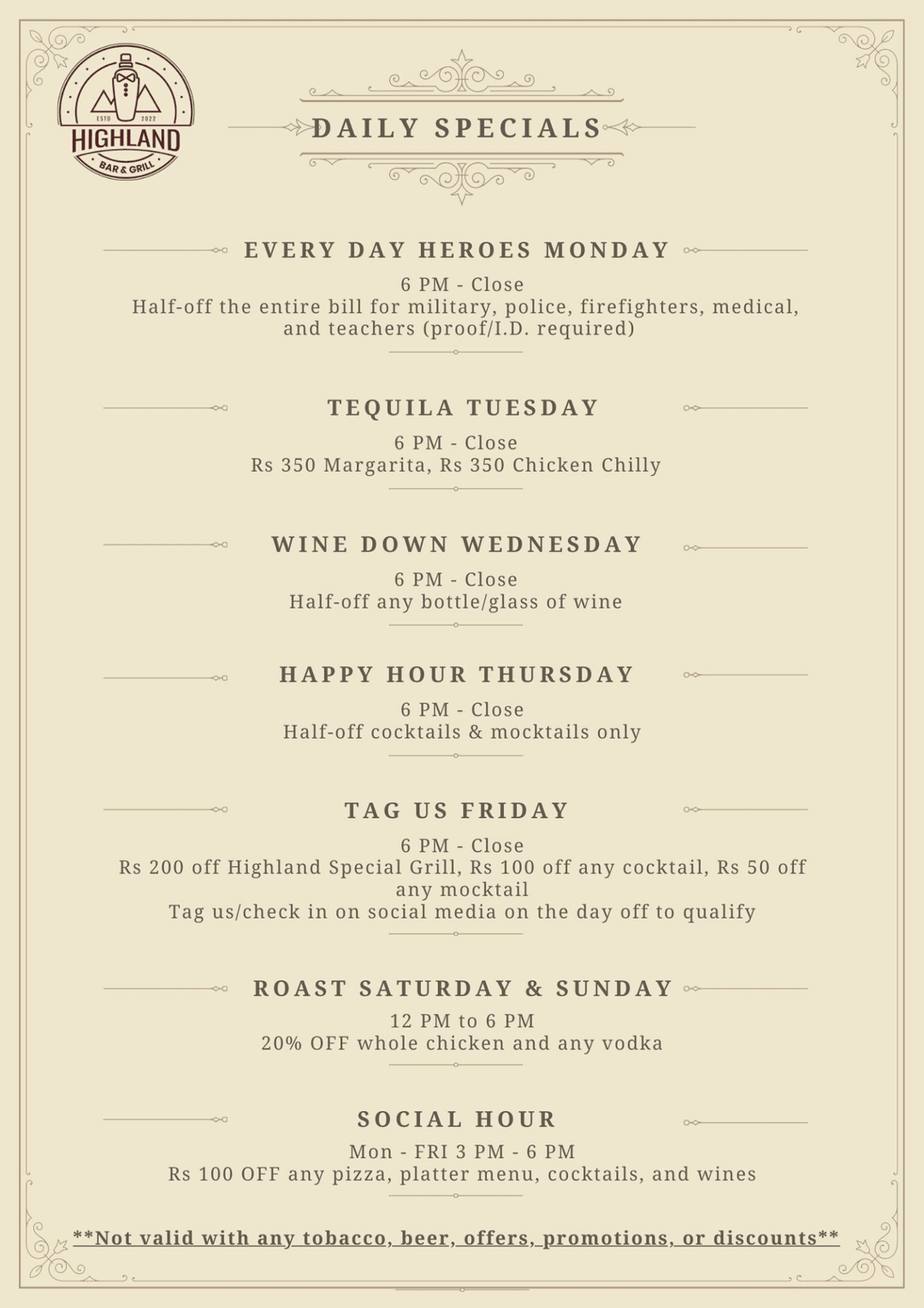 Yala Garden Cafe & Restro menu 3