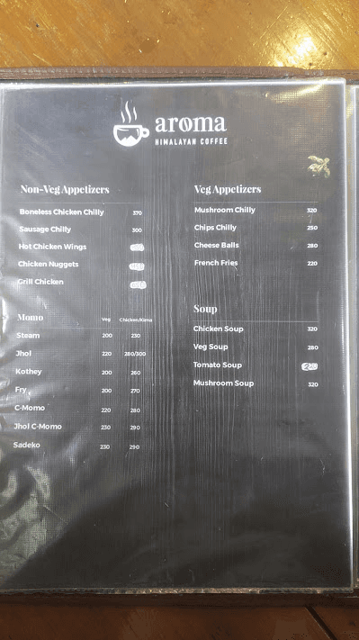 Aroma Himalayan Coffee menu 1