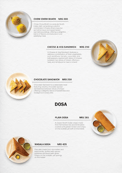 MTR Kathmandu - Vegetarian Restaurant menu 3