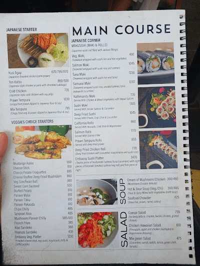 Embassy Restaurant & Bar menu 4