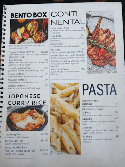 Embassy Restaurant & Bar menu 1