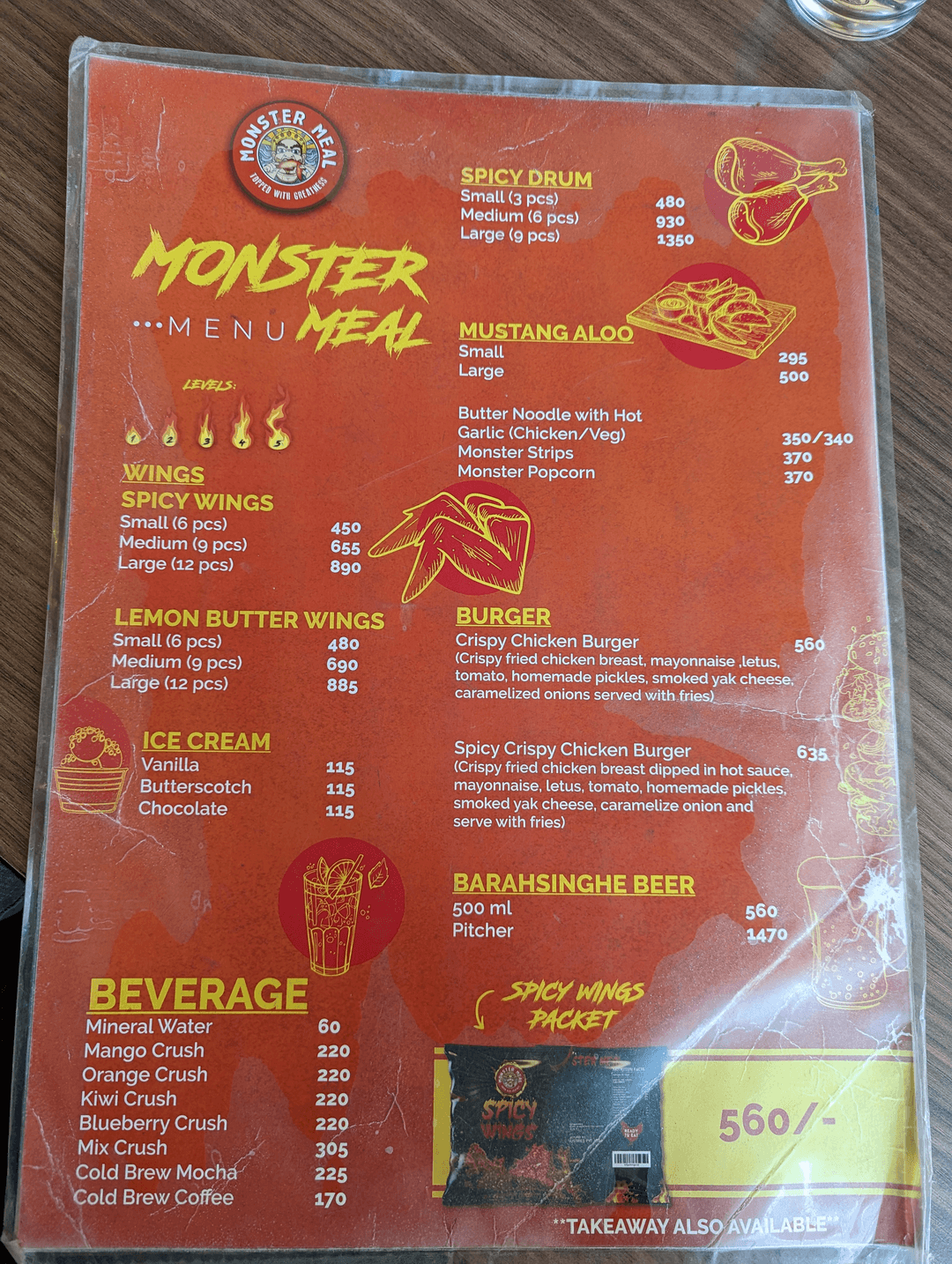 Monster Meal - Newroad menu 1