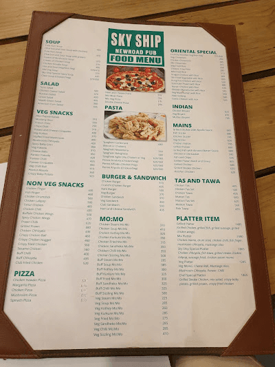 Sky Ship menu 1