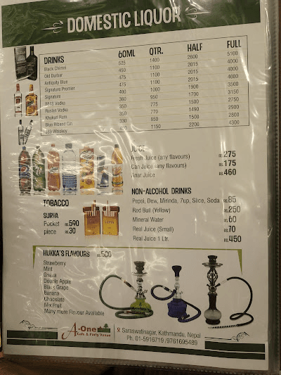 A One Cafe and Party Venue, Saraswatinagar menu 2